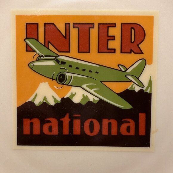 Set Of 4 Pottery Barn Travel Series Dessert Plates 7.5” Diameter Art Deco - Picture 7 of 8